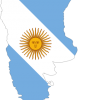 Argentina Map and Flag